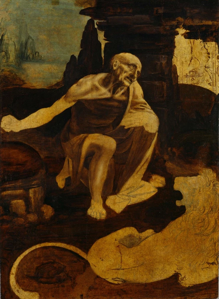 Leonard da Vinci, St. Jerome in the Wilderness, begun circa 1482