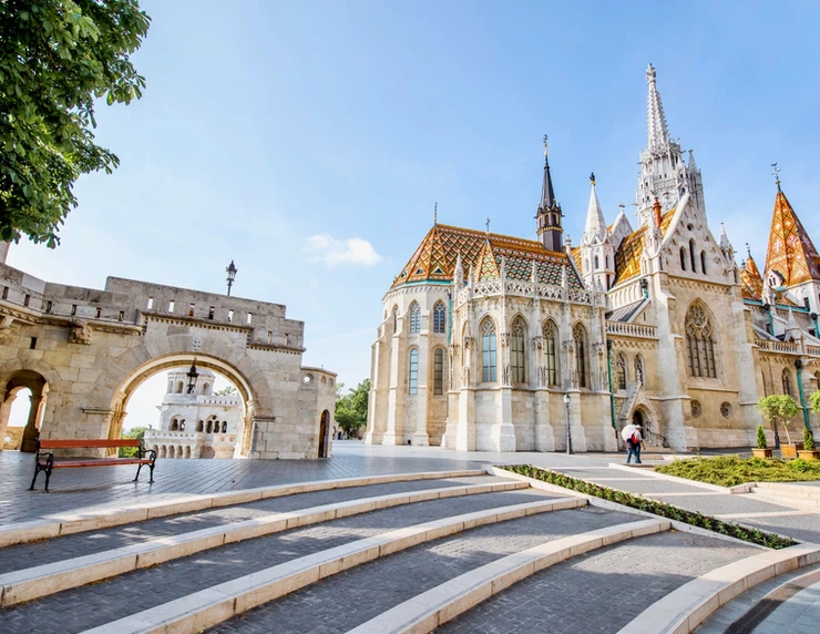 Matthias Church and Fisherman's Bastion on the Buda side of Budapest, sporting one of the best viewing points in Budapest