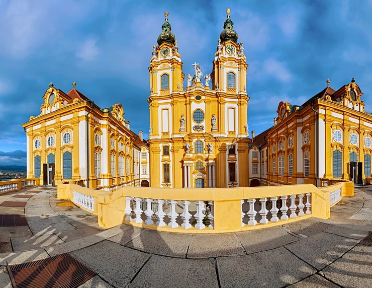 the golden UNESCO-listed Melk Abbey in Austria