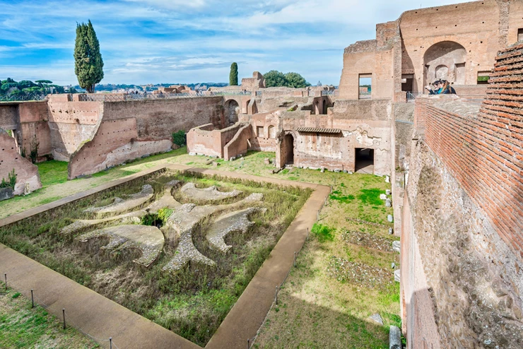 remains of Domitian's Palace and the Fountain of Domitian