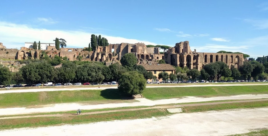Circus Maximus, with the ruins of Domitian's Palace in the background