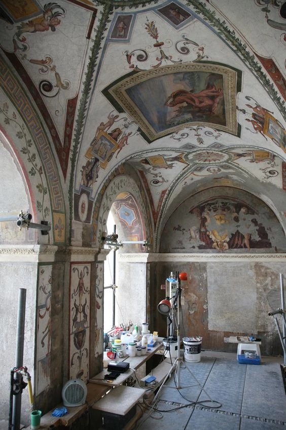 frescos in the Casina Farnesina. image source: WMF