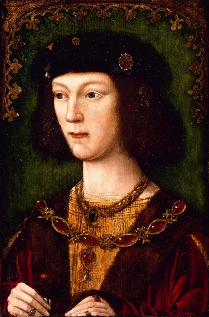 Henry VIII by Unknown Artist, 1509 -- when Henry was just 18 and the only portrait where Henry is given a receding chin