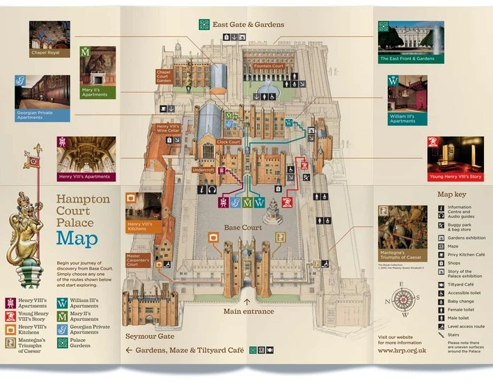 map of Hampton Court Palace