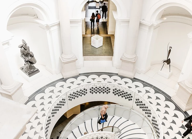atrium of the beautiful Tate Britain in London