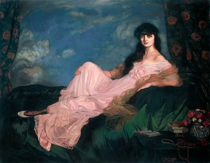 Ignacio Zuloaga, Portrait of the Countess Mathieu de Noailles, 1913 -- gorgeous portrait!