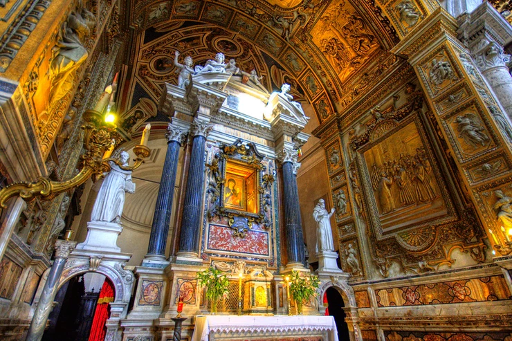 high altar, designed by Bernini