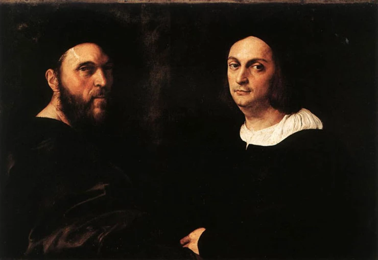 Raphael double portrait in Rome