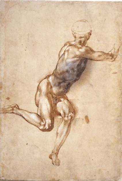 Michelangelo study for the Battle of Cascina in the British Museum