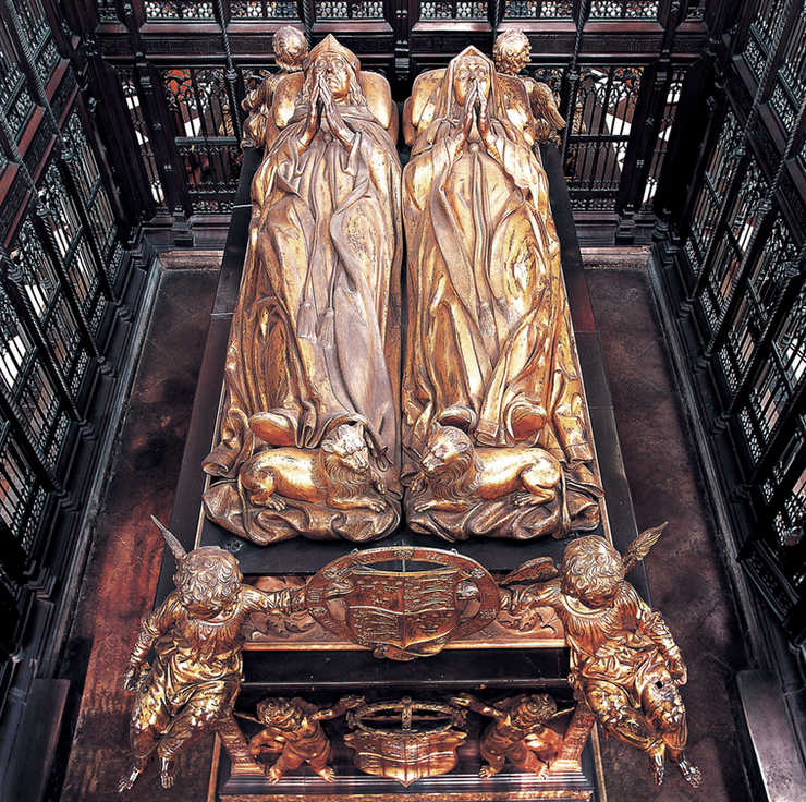 bronze effigies of Henry VII and Elizabeth of York