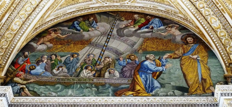 Giotto's mosaic of the Navicella
