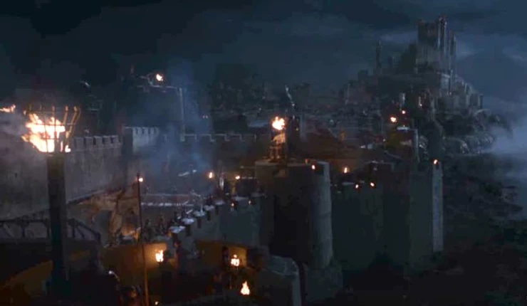 the wildfire explosion in Kings Landing harbor during the Battle of the Blackwater
