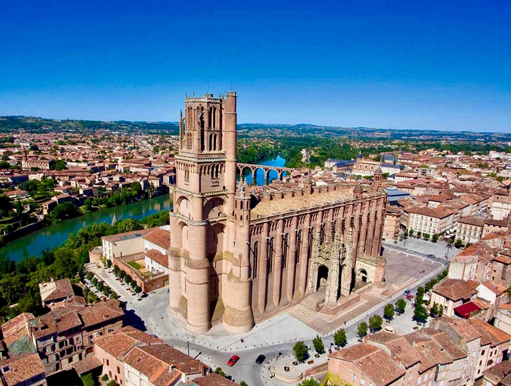 Saint Cecelia Cathedral, or Albi Cathedral, an imposing Gothic wonder in Albi France