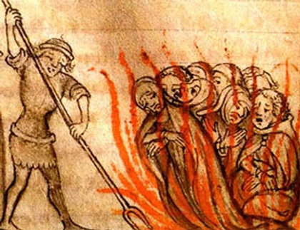 The eradication of the Cathars. Image source: cathar.info
