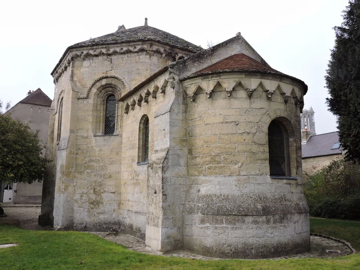 Knights Templar chapel in Laon France, dating from 1180. It is one of only three round or octagonal Knights Templar chapels in France.
