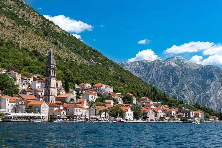 tiny Perast Montenegro on the Bay of Kotor
