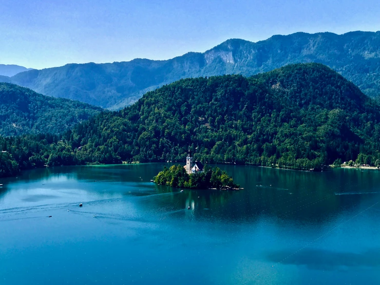 Bled Island on Lake Bled in Slovenia