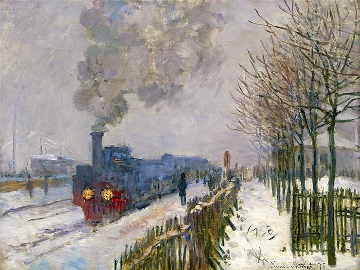 Monet, Train in the Snow, the Locomotive, 1875