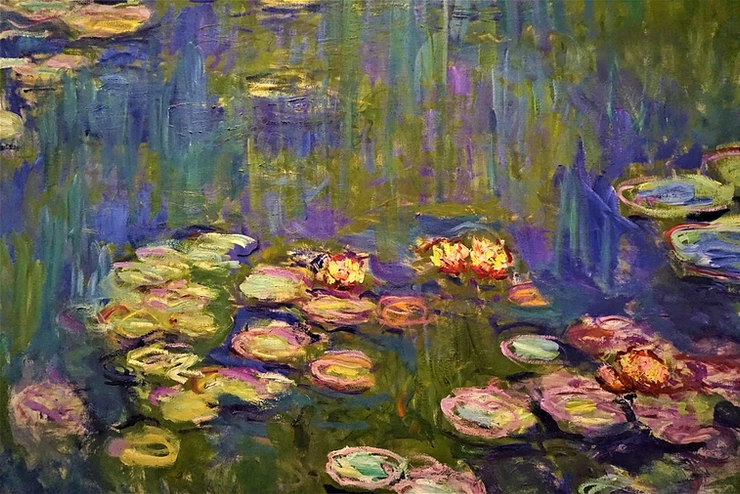 Monet water lily painting in the Musee Marmottan Monet in Paris