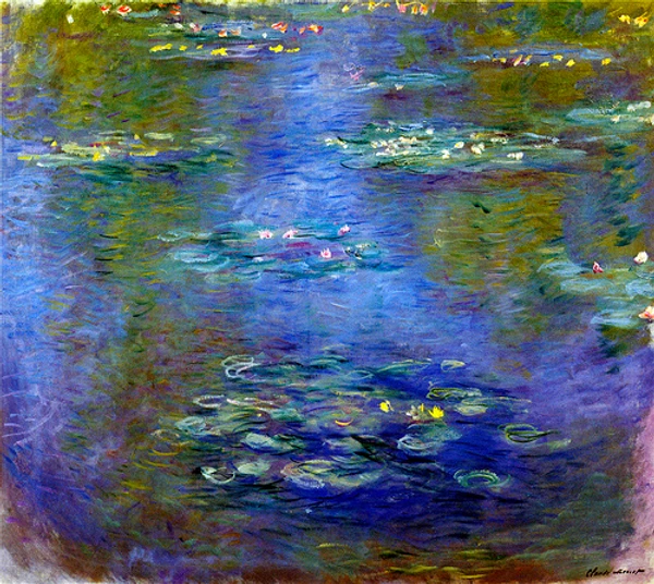 Monet water lily painting in the Musee Marmottan Monet in Paris