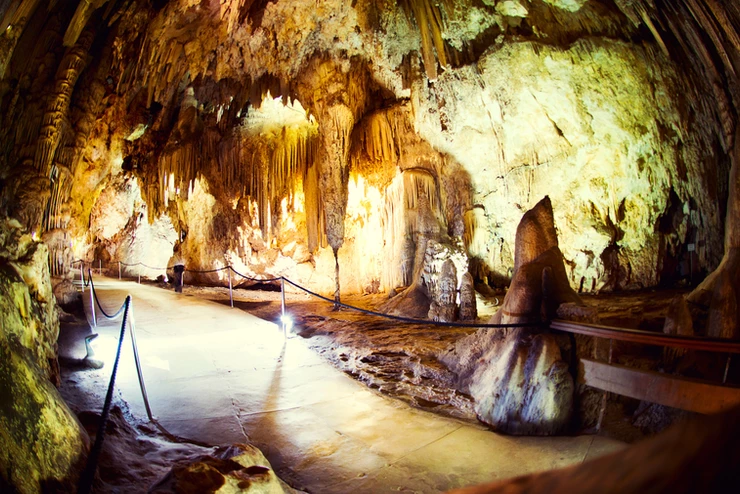 Nerja Caves just outside the town of Nerja Spain