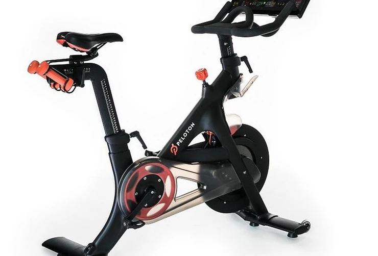 the peloton bike that has now taken up residence in our workout room