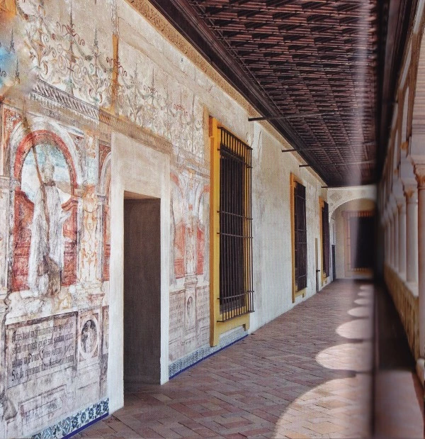 frescos on the upper floor, the Winter Palace, of Casa de Pilatos