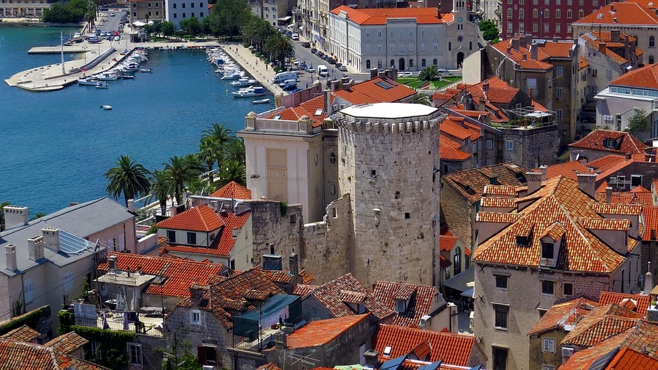 the beautiful Split Croatia on the Adriatic Sea