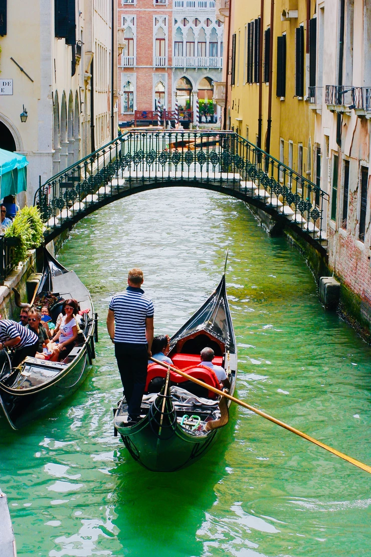 a picturesque but expensive gondola ride in Venice