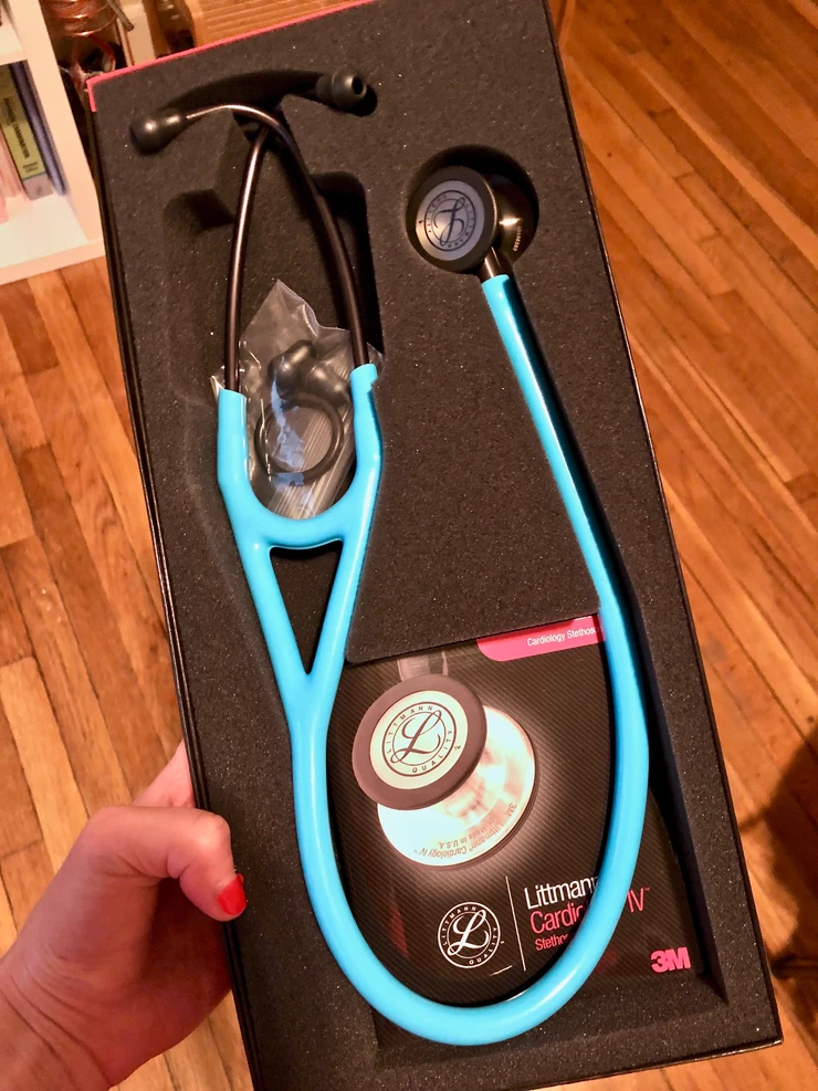 a turquoise stethoscope to go along with the white coat