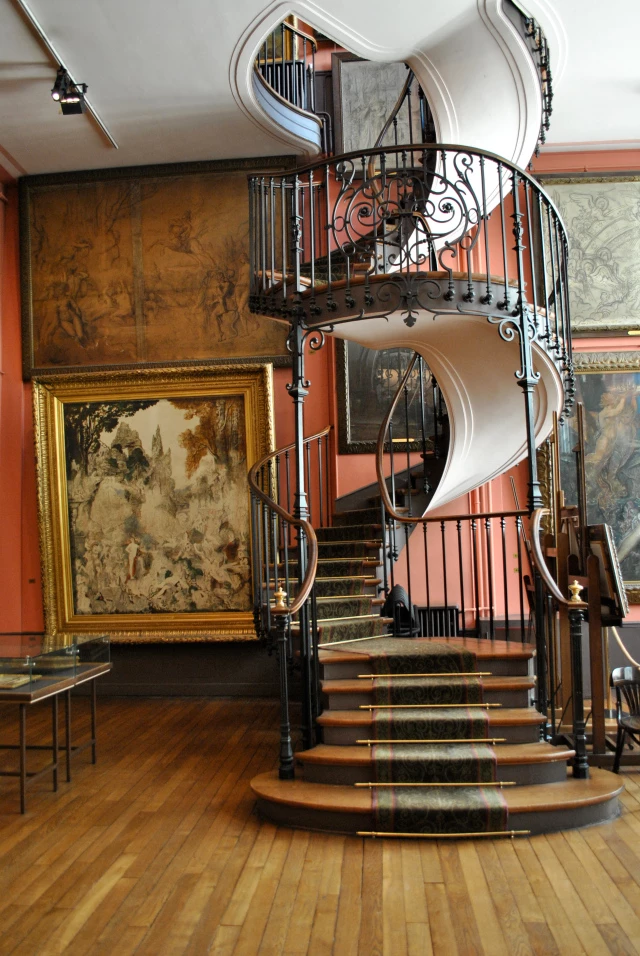 the gorgeous spiral staircase in the Gustave Moreau Museum designed by architect Albert Lafon in 1895