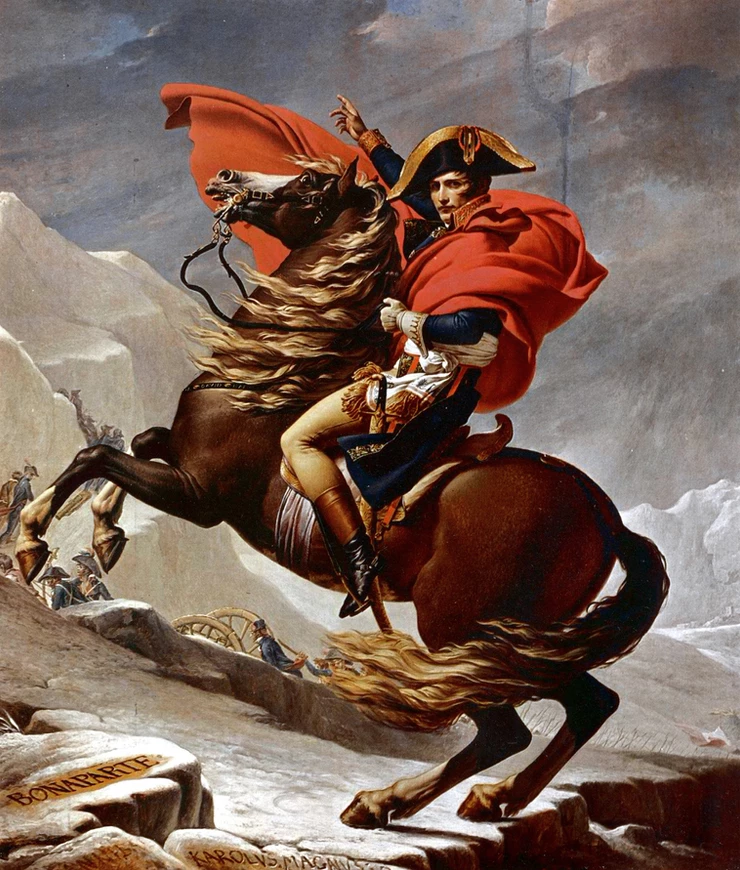 Jacques Louis David, Napoleon Crossing the Alps, 1901-05 -- in the Louvre