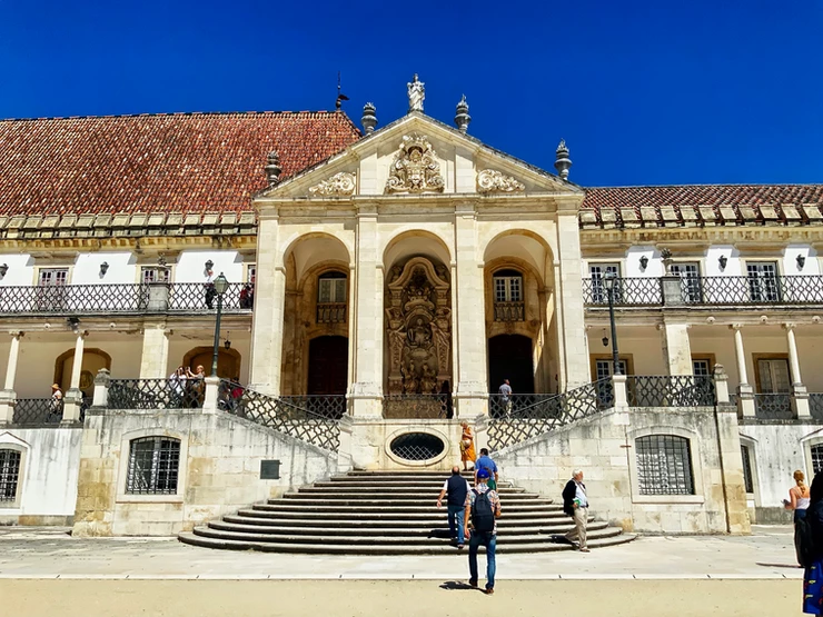 entrance to the Royal Palace at Coimbra University vis the Via Latina staircase.