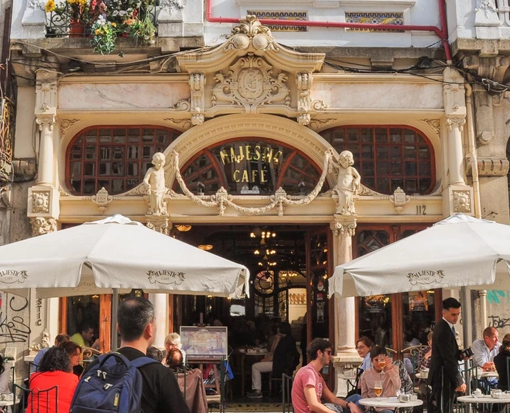 the Cafe Majestic on Rua Santa Caterina in Porto