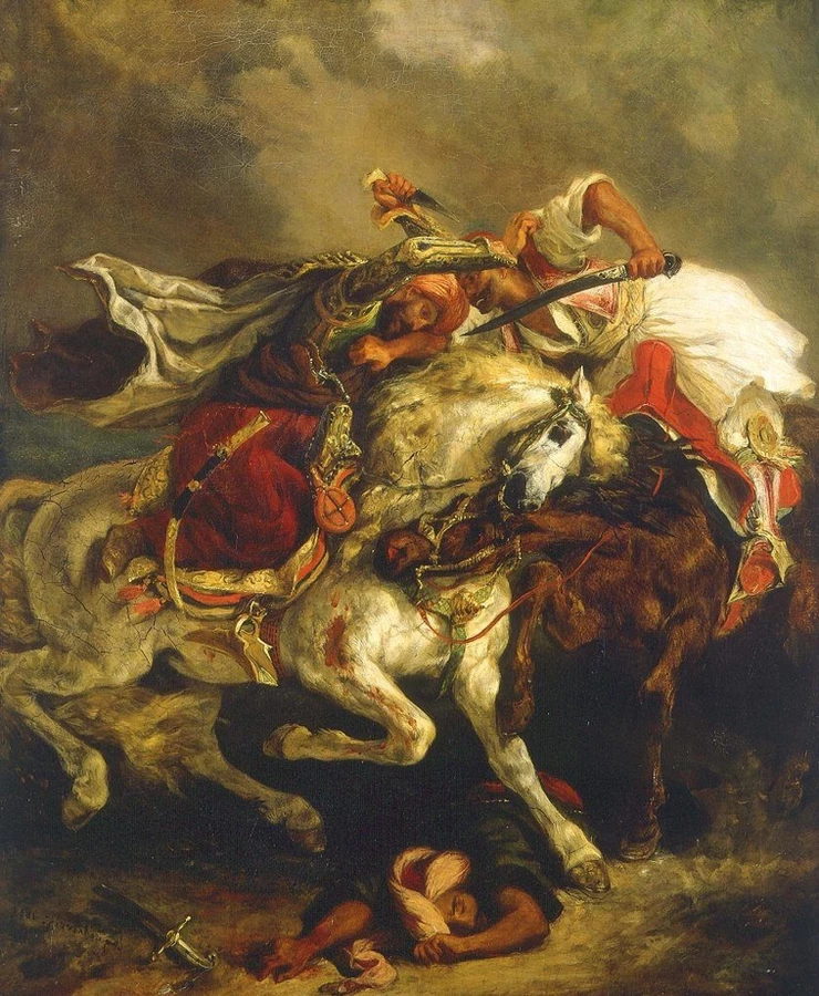 Combat du Giaour et du Pacha, by Eugène Delacroix, 1835, at the Petit Palais in Paris