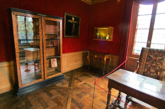 the Maison de Balzac with Balzac's carved writing desk and chair