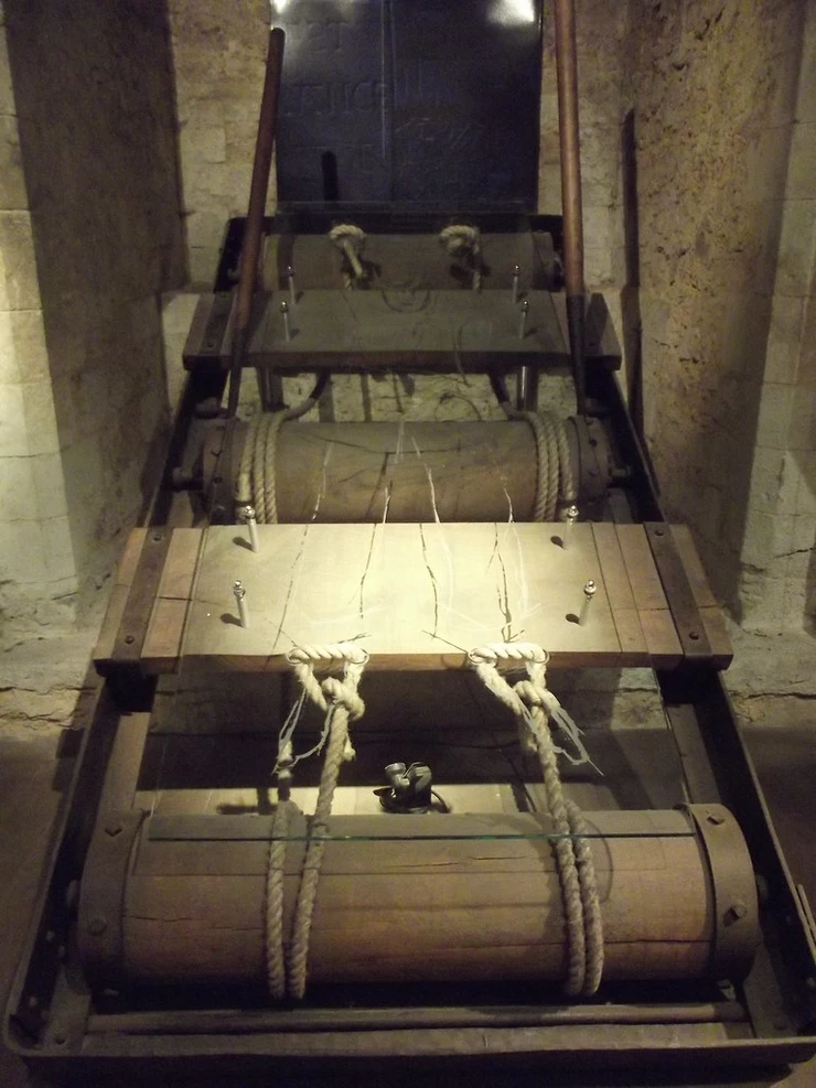 a reproduction of the rack in the Wakefield Tower