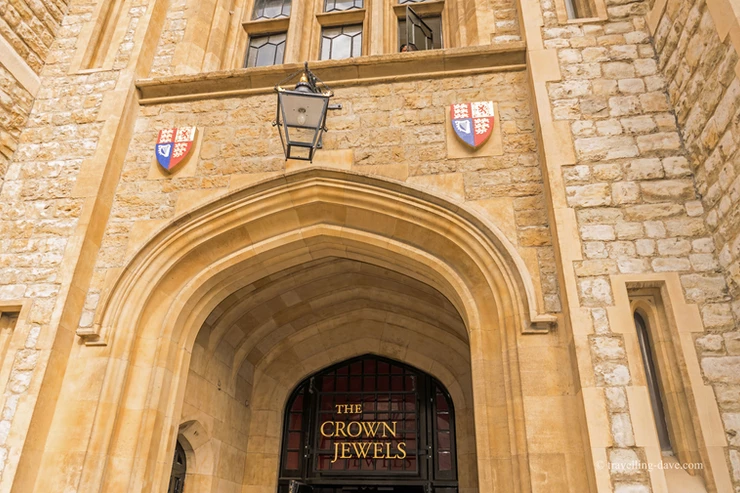 grand entrance to the Crown Jewels, kept in the Martin Tower called The Jewel House