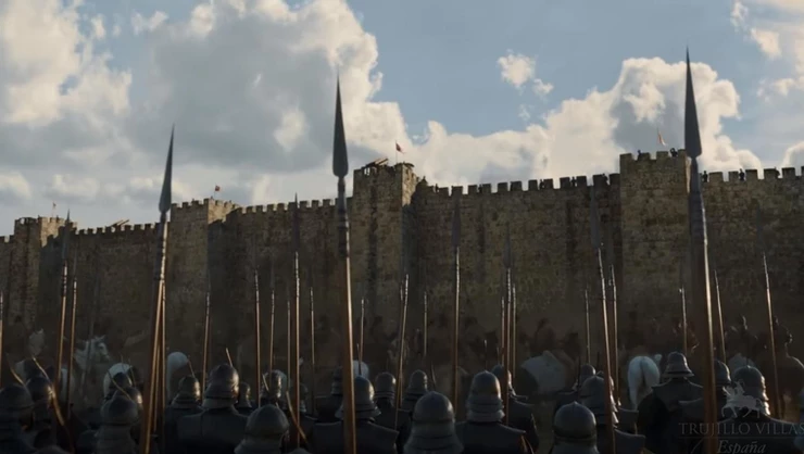 the Unsullied march on Kings landing, Trujillo castle, which is not CGI'd