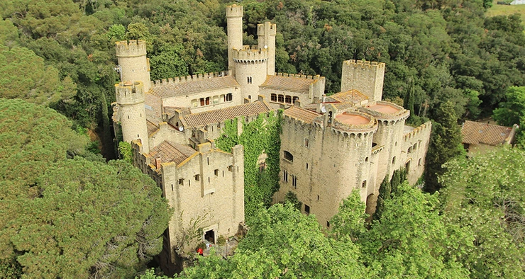 a drone photo from the castle's website of St. Florentina Castle