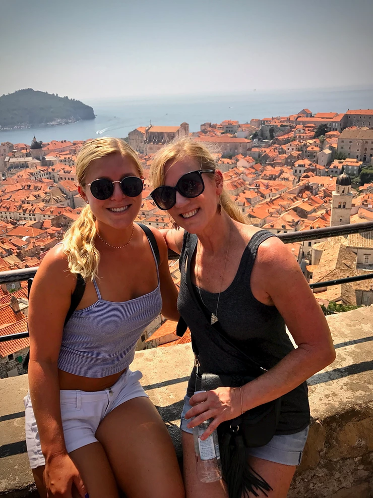 My daughter and I discussing Game of Thrones on the city walls of Dubrovnik