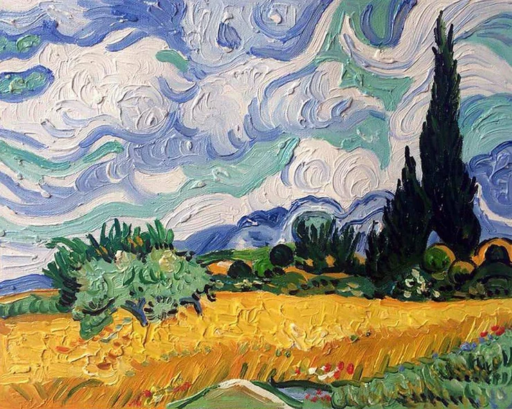 Vincent van Gogh, Wheat Field with Cypresses, 1889