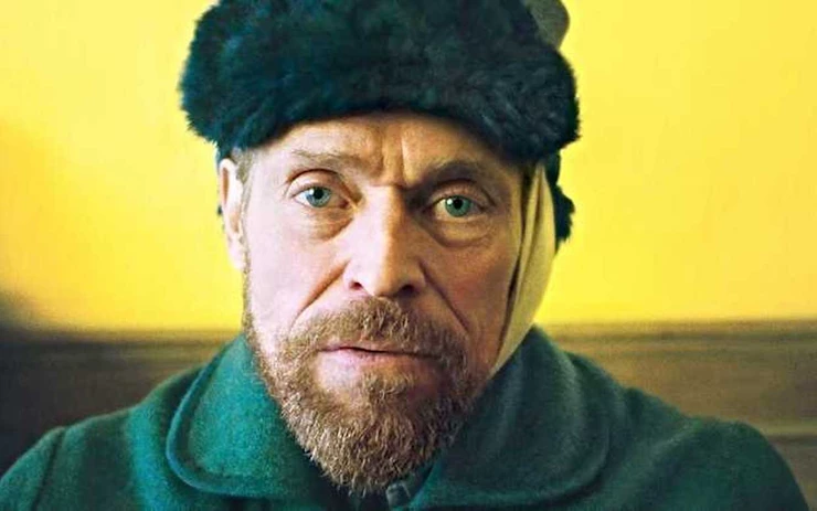 actor William Dafoe as Vincent Van Gogh in the film At Eternity's Gate