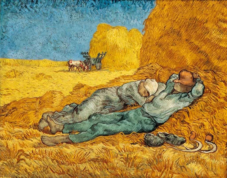 Van Gogh, Noon: Rest from Work, 1890 -- in the Musee d'Orsay