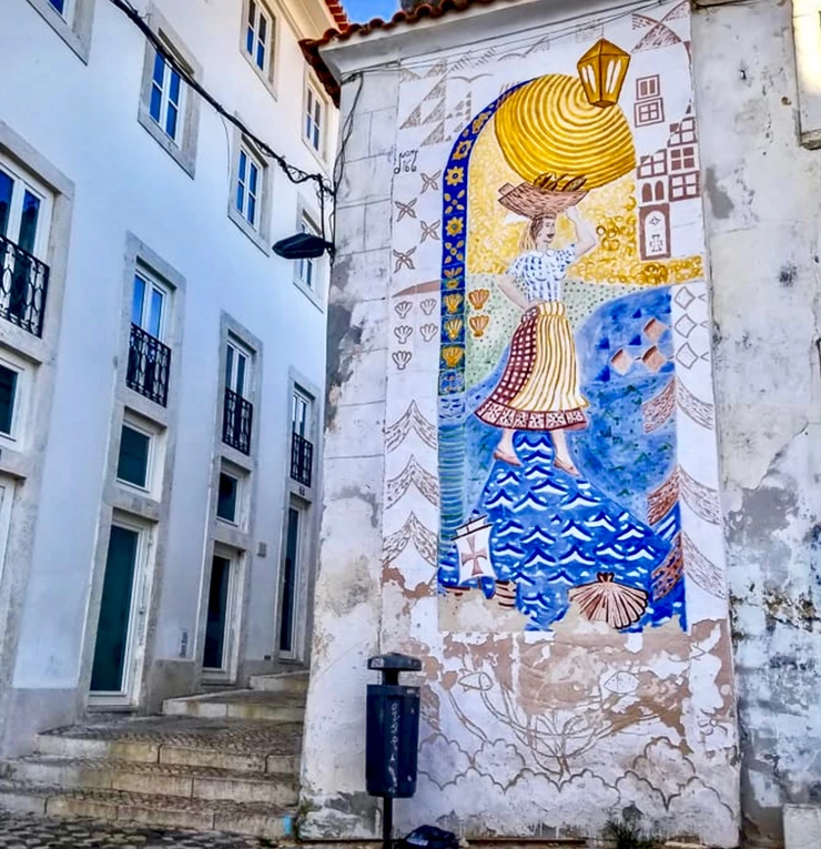 azulejo facade in Alfama