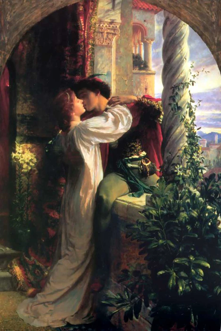 1884 painting of Romeo and Juliet by Frank Bernard Dicksee.
