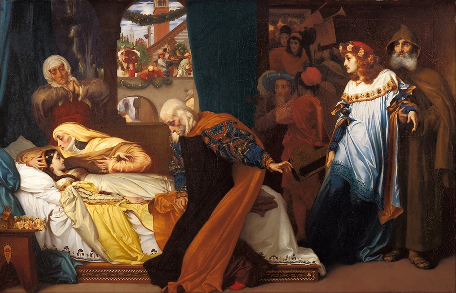 Frederic Leighton, The Feigned Death of Juliet, 1856
