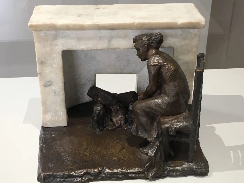 Camille Claudel, Deep Thought, 1898 -- a despondent woman possibly looking at the ashes of her life