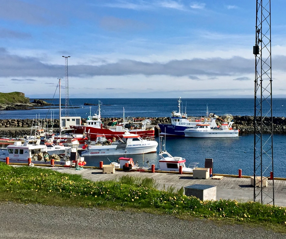 the harbor in Grímsey Island