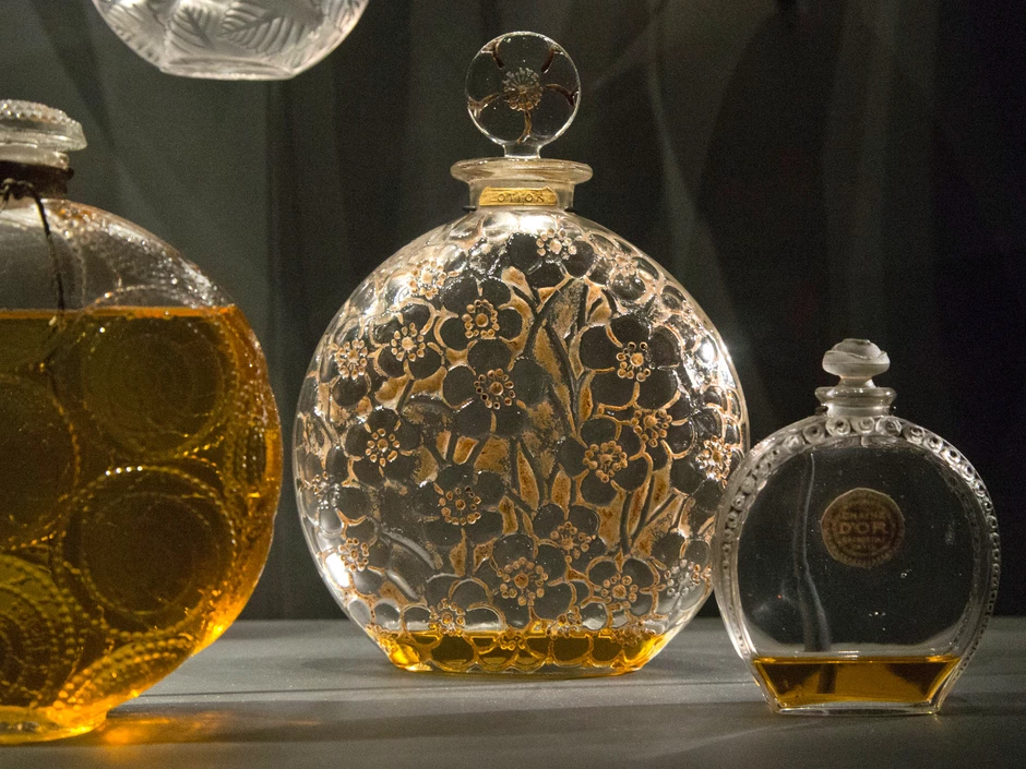 perfume bottles at the Fragonard Musee du Parfum in Paris France